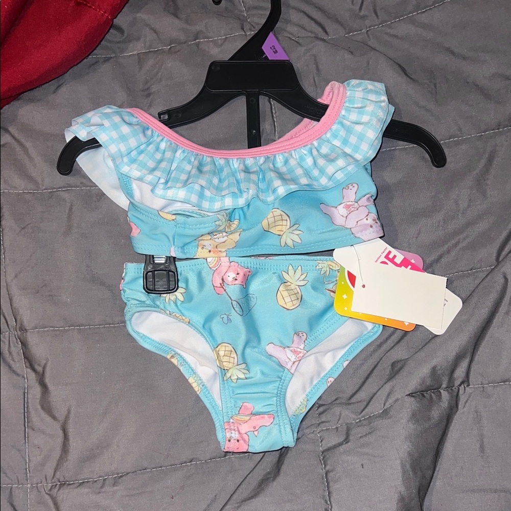 Care Bears Blue girls swimming suit